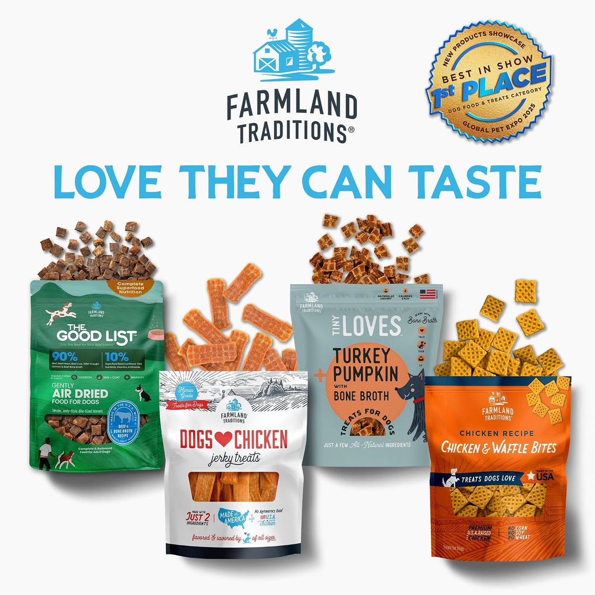 The Good List Air-Dried Dog Food, Premium Beef & Bone Broth for Dogs, Protein Rich & Grain-Free Nutrition, 1 Pound Bag