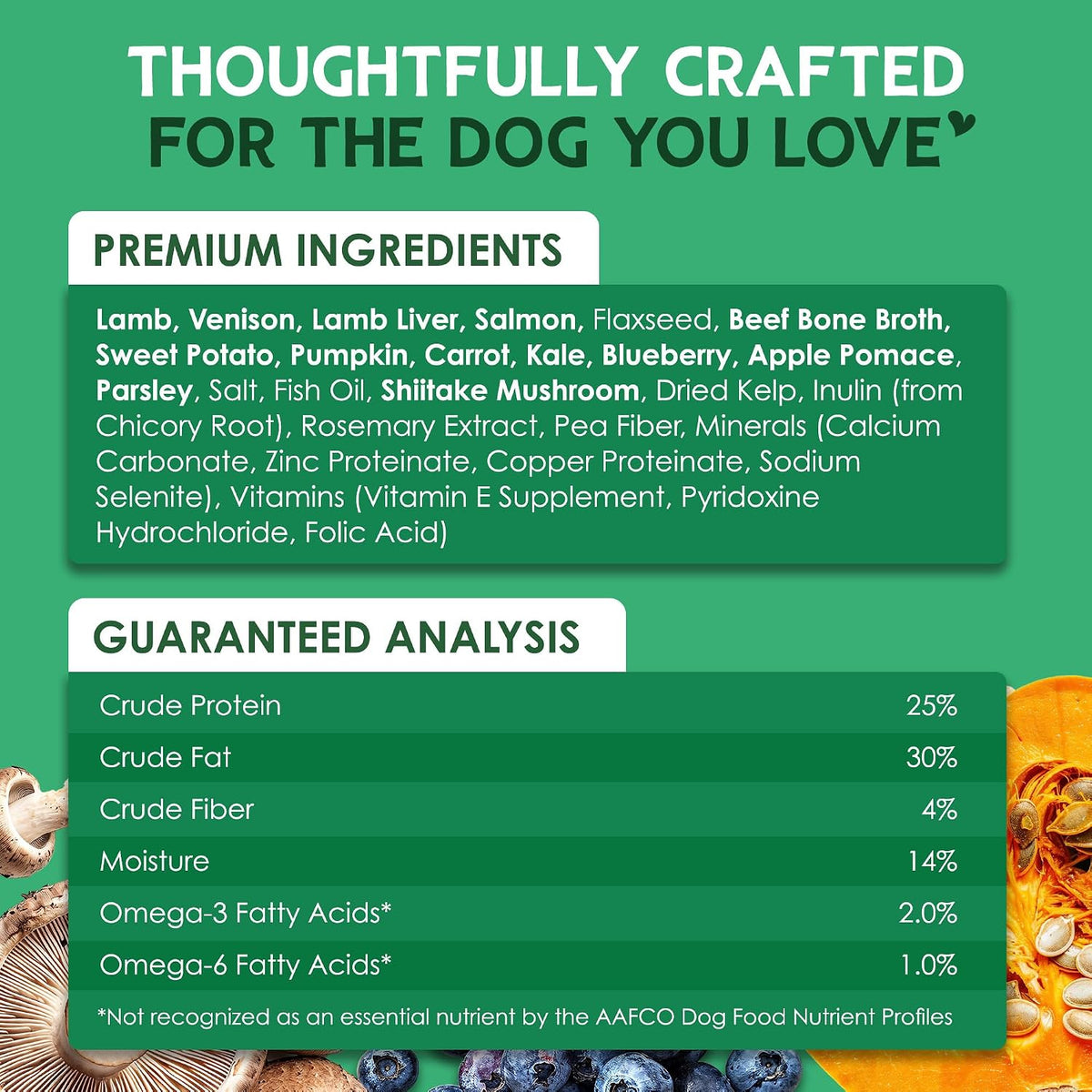 The Good List Air-Dried Dog Food, Premium Beef & Bone Broth for Dogs, Protein Rich & Grain-Free Nutrition, 1 Pound Bag