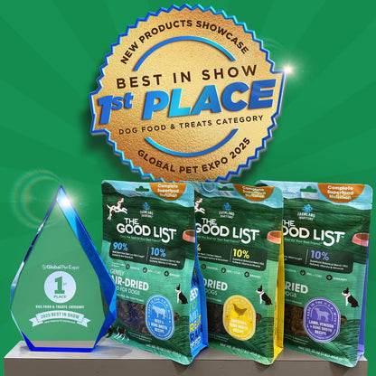 The Good List Air-Dried Dog Food, Premium Beef & Bone Broth for Dogs, Protein Rich & Grain-Free Nutrition, 1 Pound Bag