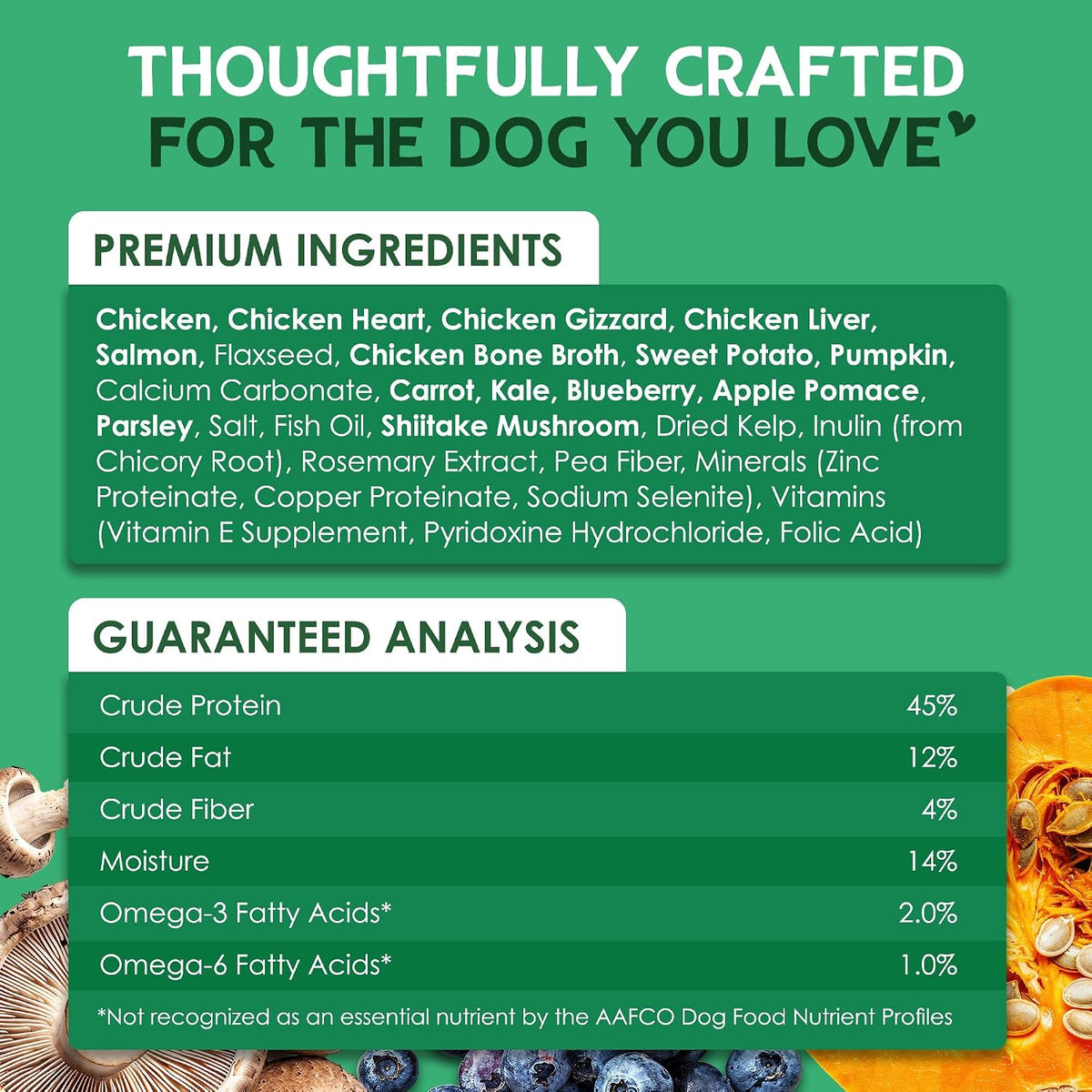 The Good List Air-Dried Dog Food, Premium Beef & Bone Broth for Dogs, Protein Rich & Grain-Free Nutrition, 1 Pound Bag