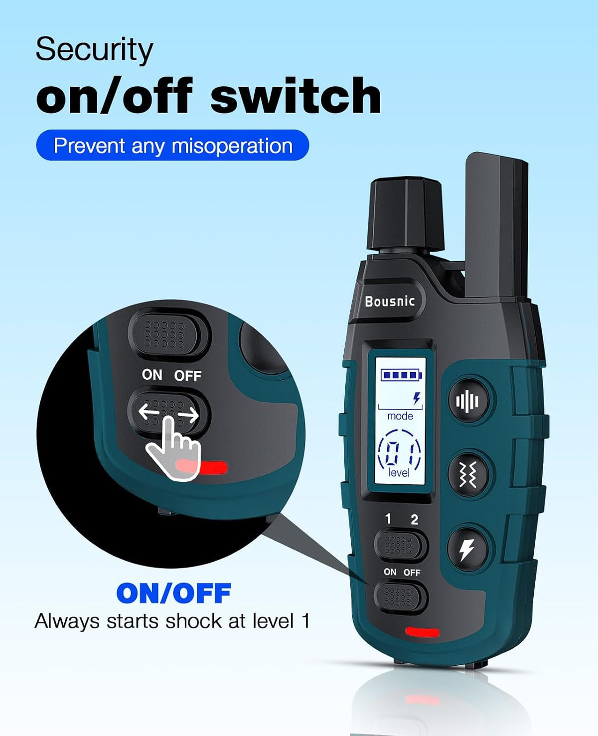Dog Shock Collar - 3300Ft Dog Training Collar with Remote for 5-120lbs Small Medium Large Dogs Rechargeable Waterproof e Collar with Beep (1-8), Vibration(1-16), Safe Shock(1-99) (Orange)