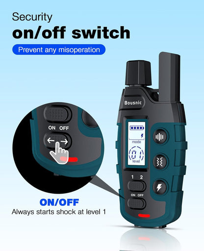 Dog Shock Collar - 3300Ft Dog Training Collar with Remote for 5-120lbs Small Medium Large Dogs Rechargeable Waterproof e Collar with Beep (1-8), Vibration(1-16), Safe Shock(1-99) (Orange)