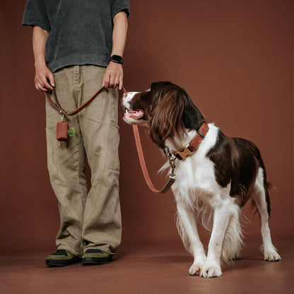 PU Leather Dog Leash for Medium Dogs, 5ft Soft Padded Handle, Green