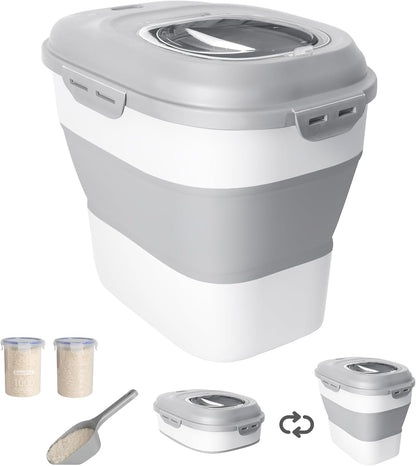 20-30 Lbs Rice Storage Container,Collapsible Food Storage Containers