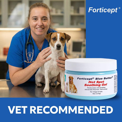 Blue Butter – Hot Spot Treatment for Dogs Cats | Dog Cat Wound Care | Skin Yeast Infections, Ringworm, Cuts, Rashes, First Aid Veterinary Strength Anti Itch Cream 4oz