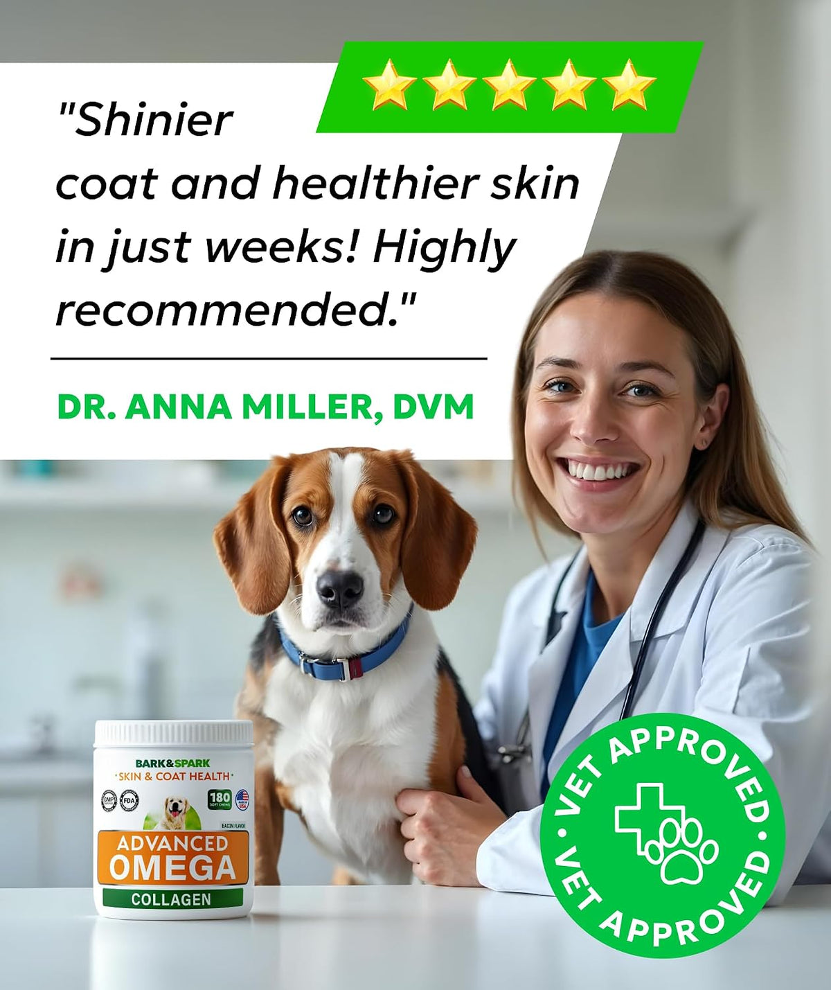 Dog Allergy Relief Chews - Skin Health & Anti-Itch Supplement with Omega-3