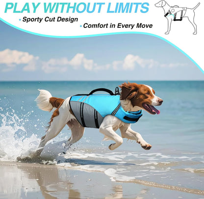 Dog Life Vest Sports Style Dog Swim Vest, S, Blue