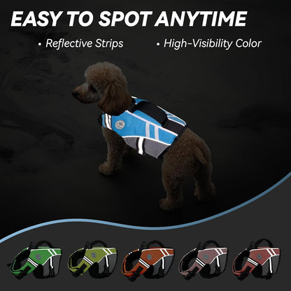 Dog Life Vest Sports Style Dog Swim Vest, S, Blue