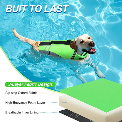 Dog Life Vest Sports Style Dog Swim Vest, S, Blue