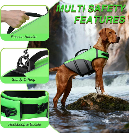 Dog Life Vest Sports Style Dog Swim Vest, S, Blue