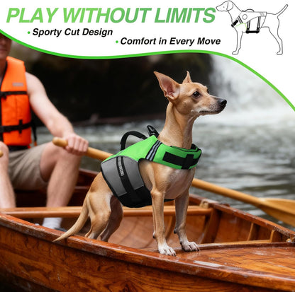 Dog Life Vest Sports Style Dog Swim Vest, S, Blue