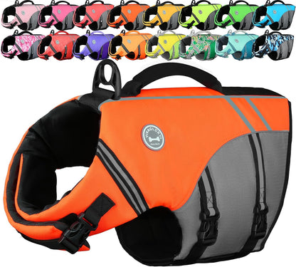 Dog Life Vest Sports Style Dog Swim Vest, S, Blue