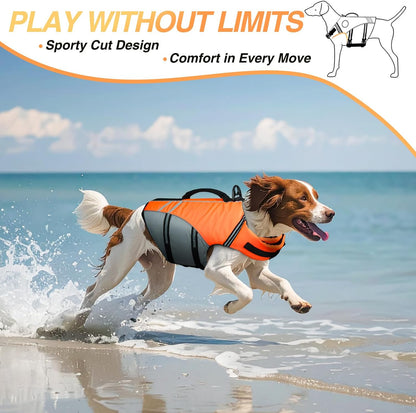 Dog Life Vest Sports Style Dog Swim Vest, S, Blue