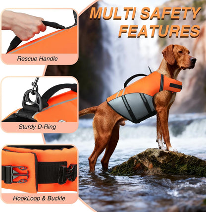 Dog Life Vest Sports Style Dog Swim Vest, S, Blue