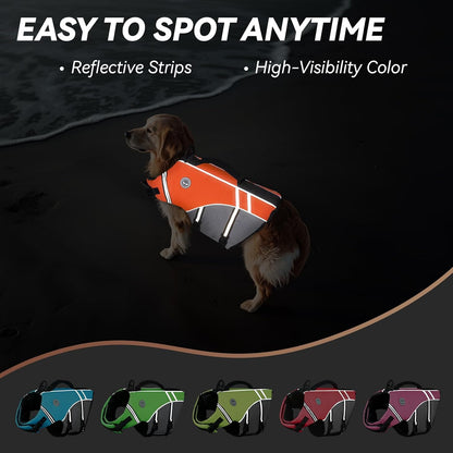 Dog Life Vest Sports Style Dog Swim Vest, S, Blue