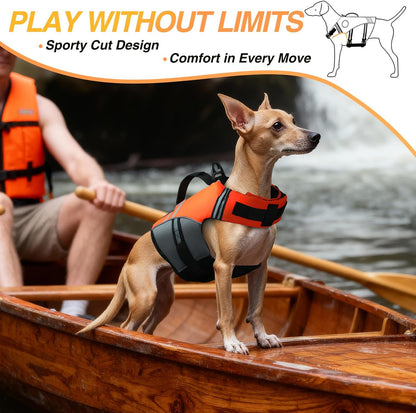 Dog Life Vest Sports Style Dog Swim Vest, S, Blue