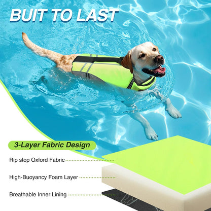 Dog Life Vest Sports Style Dog Swim Vest, S, Blue