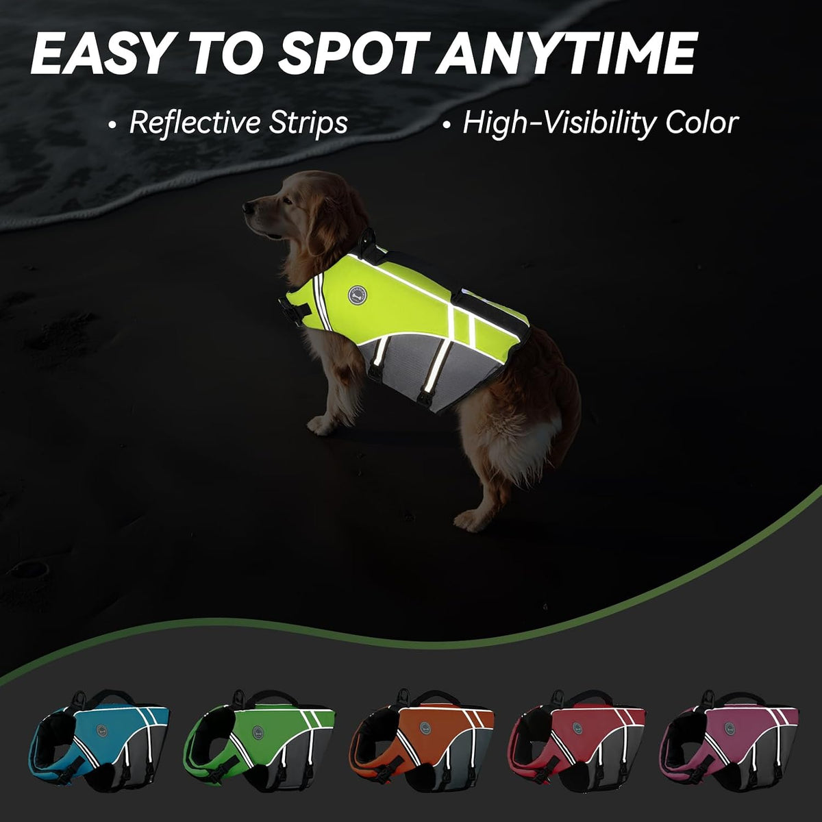Dog Life Vest Sports Style Dog Swim Vest, S, Blue
