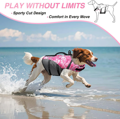 Dog Life Vest Sports Style Dog Swim Vest, S, Blue