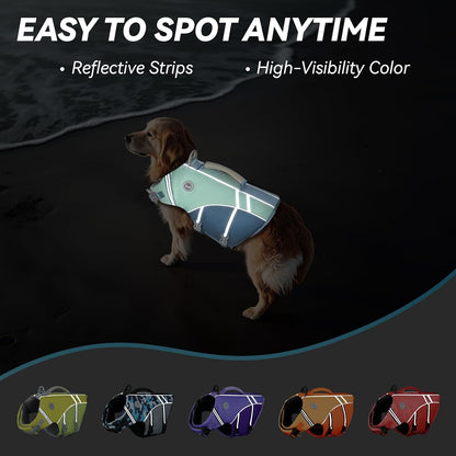 Dog Life Vest Sports Style Dog Swim Vest, S, Blue