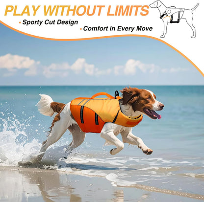 Dog Life Vest Sports Style Dog Swim Vest, S, Blue