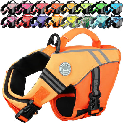 Dog Life Vest Sports Style Dog Swim Vest, S, Blue