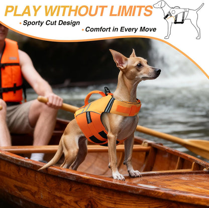 Dog Life Vest Sports Style Dog Swim Vest, S, Blue