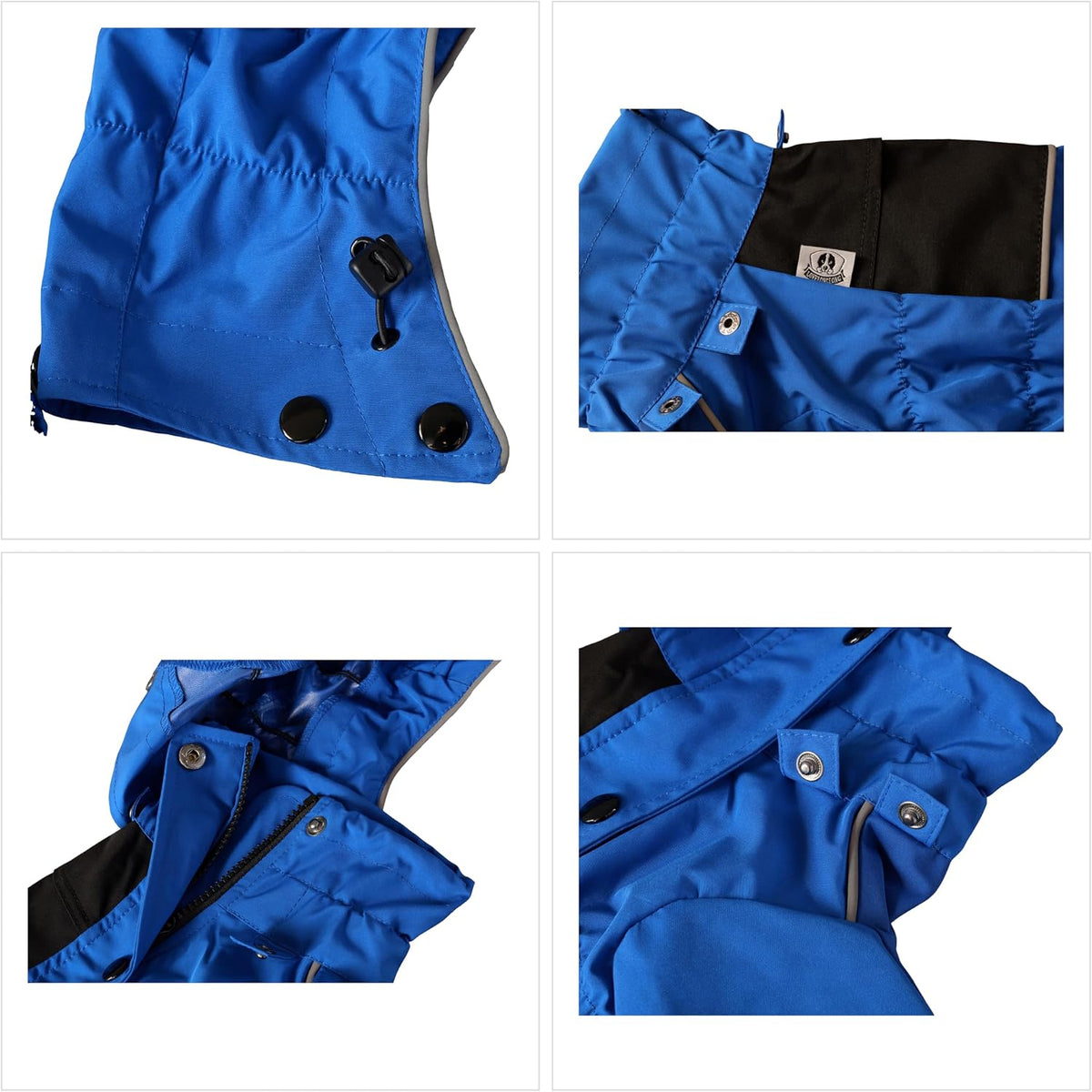 Waterproof Dog Raincoat with Removable Hood – Outdoor Full Body Dog Jacket, Windproof Snowproof Shell Suit – All Season Pet Rain Gear Sage Green L