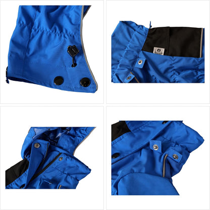 Waterproof Dog Raincoat with Removable Hood – Outdoor Full Body Dog Jacket, Windproof Snowproof Shell Suit – All Season Pet Rain Gear Sage Green L