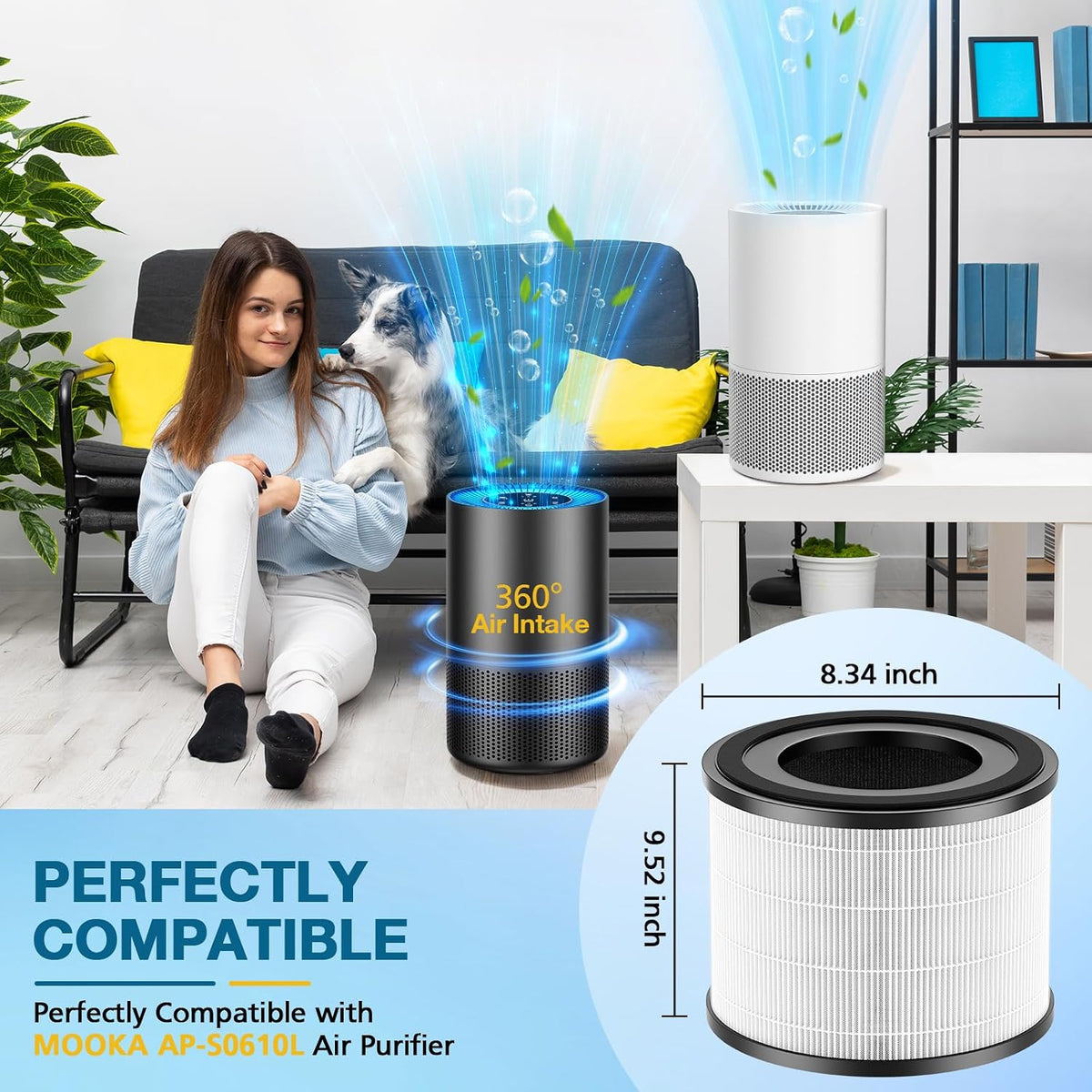 AP-S0610L Pet Care Replacement Filter for MOOKA AP-S0610L Air Purifier