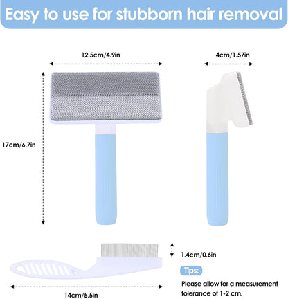 Pet Hair Remover, Pet Hair Removal Tool Reusable, Cat & Dog Hair Remover for Couch, Car, Furniture, Carpet, Detachable Blue
