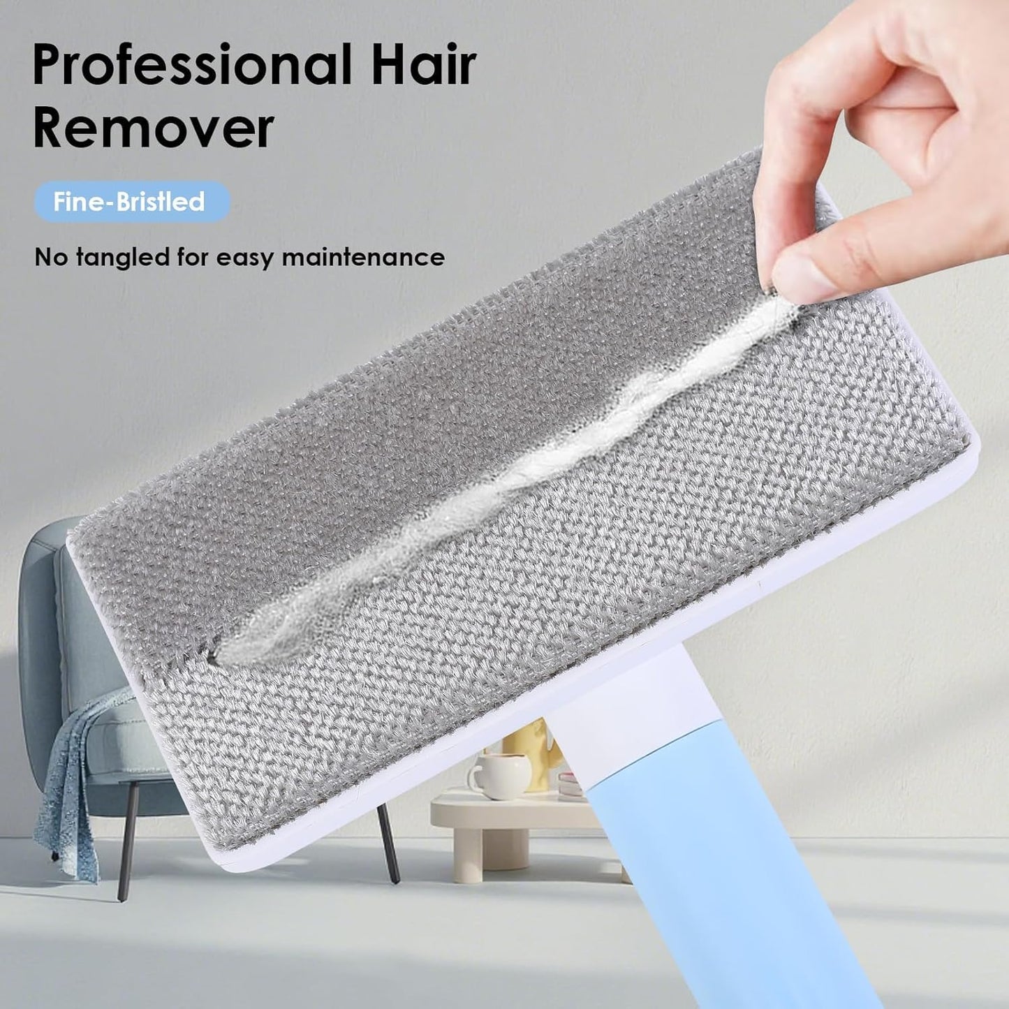 Pet Hair Remover, Pet Hair Removal Tool Reusable, Cat & Dog Hair Remover for Couch, Car, Furniture, Carpet, Detachable Blue