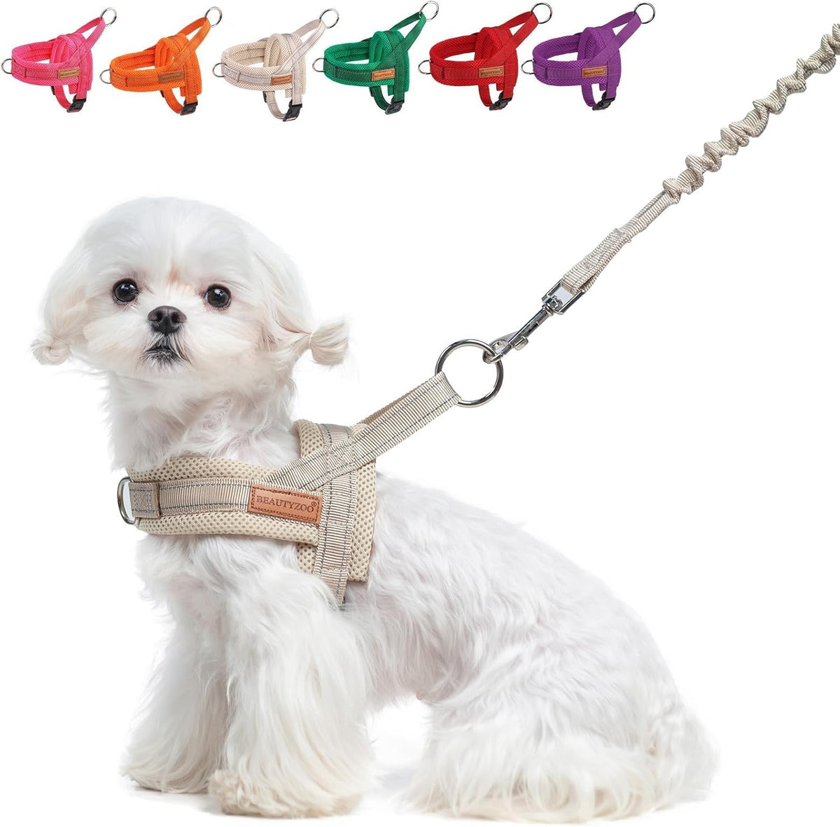 Dog Harness Medium Sized and Leash Set, No Pull Step in Pet Vest