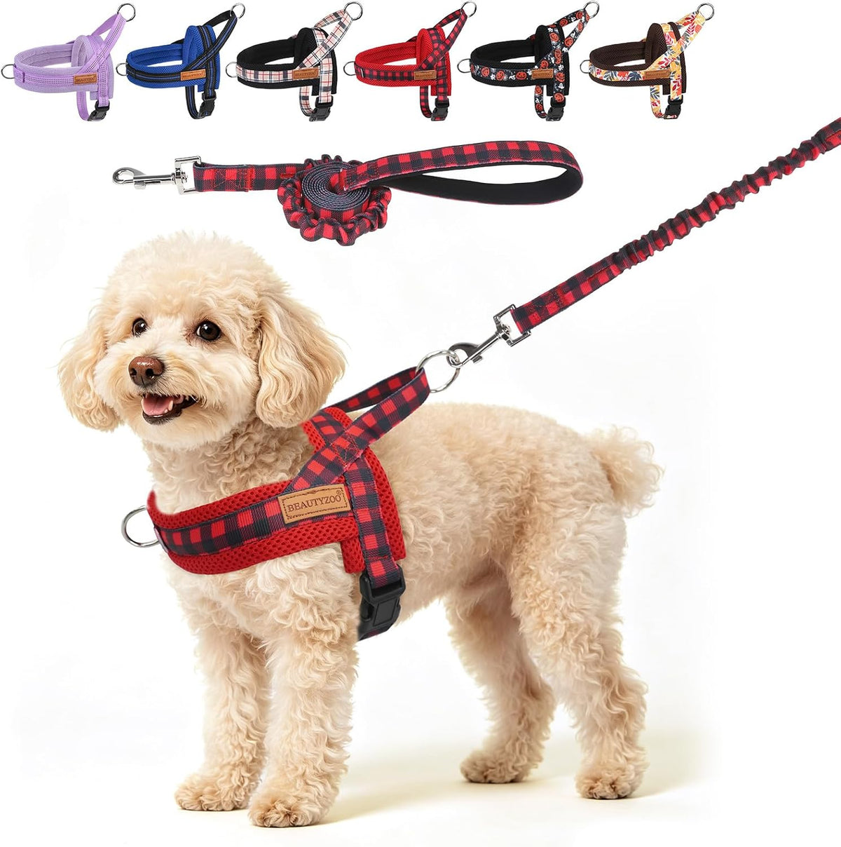 Dog Harness Medium Sized and Leash Set, No Pull Step in Pet Vest
