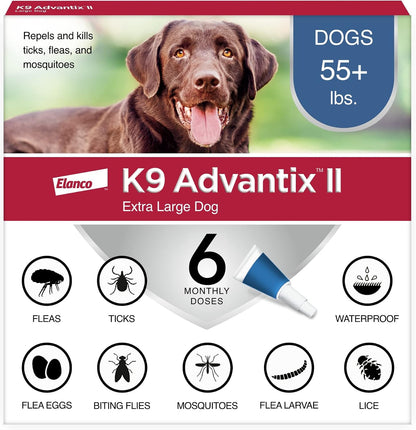 II XL Dog Vet-Recommended Flea, Tick & Mosquito Treatment & Prevention | Dogs Over 55 lbs. | 2-Mo Supply