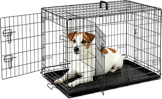 36 Inch Dog Crate, Medium Dog Cage, Foldable Puppy Pet Kennel