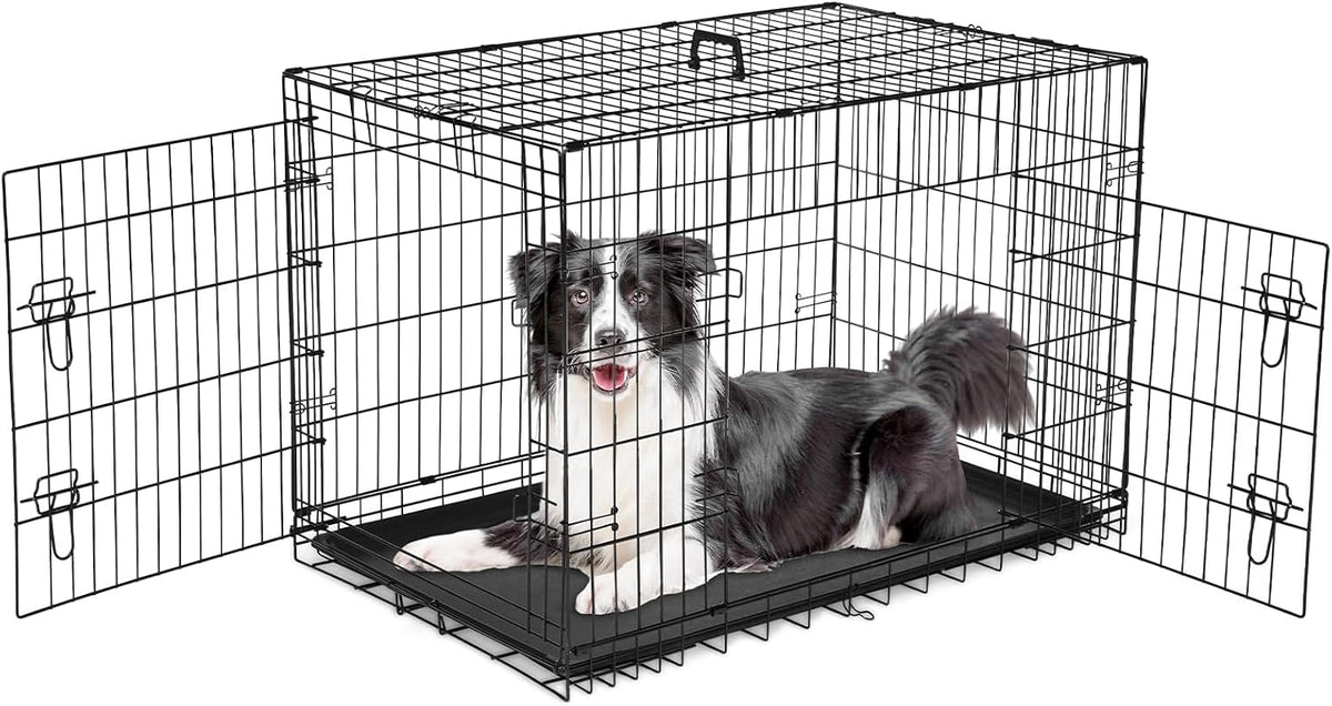 36 Inch Dog Crate, Medium Dog Cage, Foldable Puppy Pet Kennel