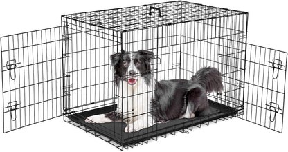 36 Inch Dog Crate, Medium Dog Cage, Foldable Puppy Pet Kennel