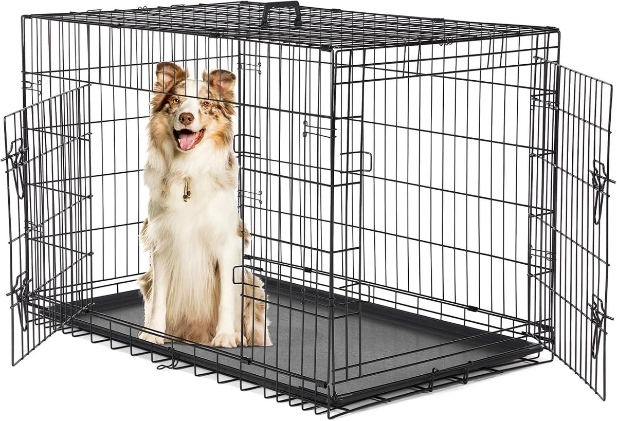 36 Inch Dog Crate, Medium Dog Cage, Foldable Puppy Pet Kennel