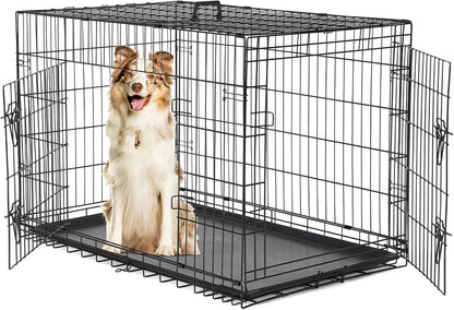 36 Inch Dog Crate, Medium Dog Cage, Foldable Puppy Pet Kennel
