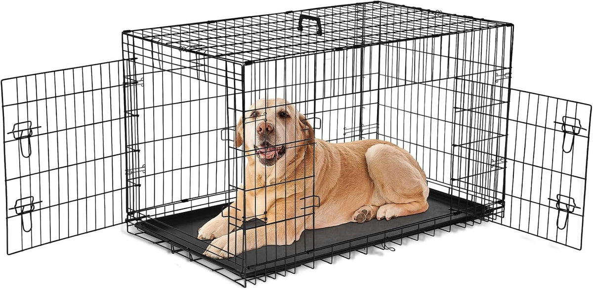 36 Inch Dog Crate, Medium Dog Cage, Foldable Puppy Pet Kennel