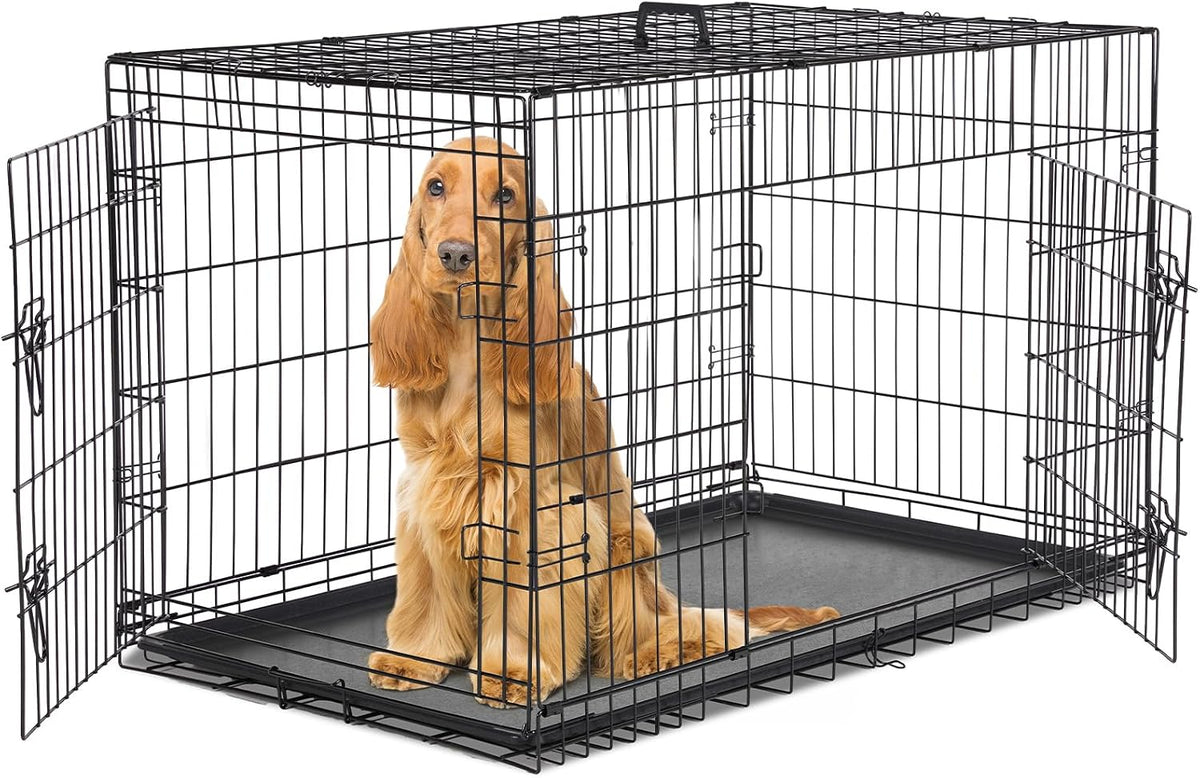 36 Inch Dog Crate, Medium Dog Cage, Foldable Puppy Pet Kennel