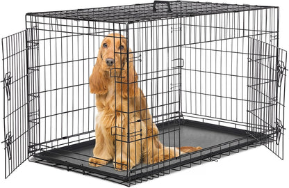 36 Inch Dog Crate, Medium Dog Cage, Foldable Puppy Pet Kennel
