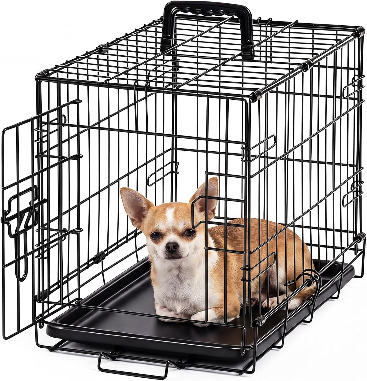 36 Inch Dog Crate, Medium Dog Cage, Foldable Puppy Pet Kennel