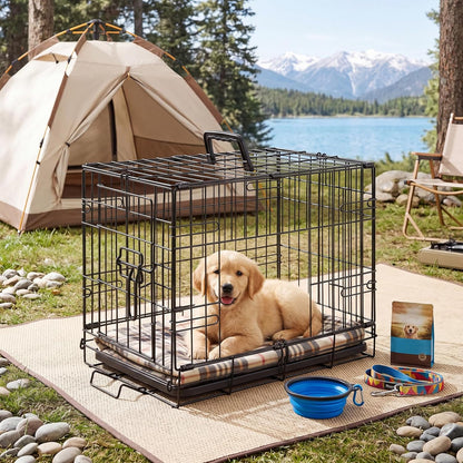 36 Inch Dog Crate, Medium Dog Cage, Foldable Puppy Pet Kennel