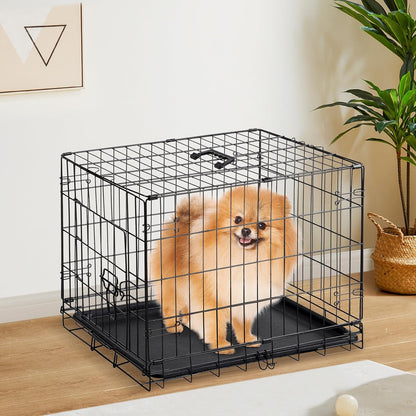 36 Inch Dog Crate, Medium Dog Cage, Foldable Puppy Pet Kennel