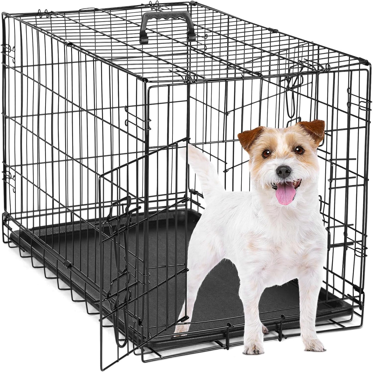 36 Inch Dog Crate, Medium Dog Cage, Foldable Puppy Pet Kennel