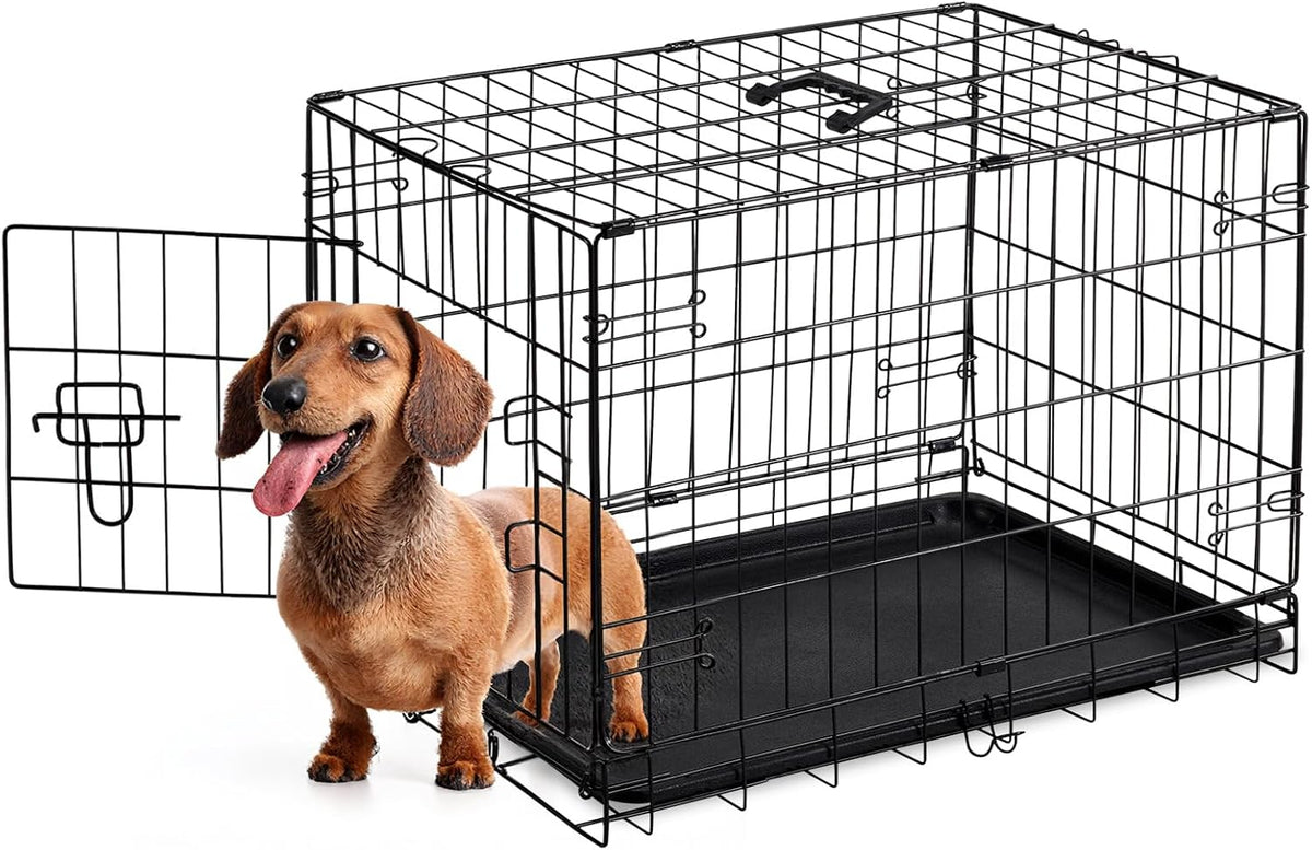 36 Inch Dog Crate, Medium Dog Cage, Foldable Puppy Pet Kennel