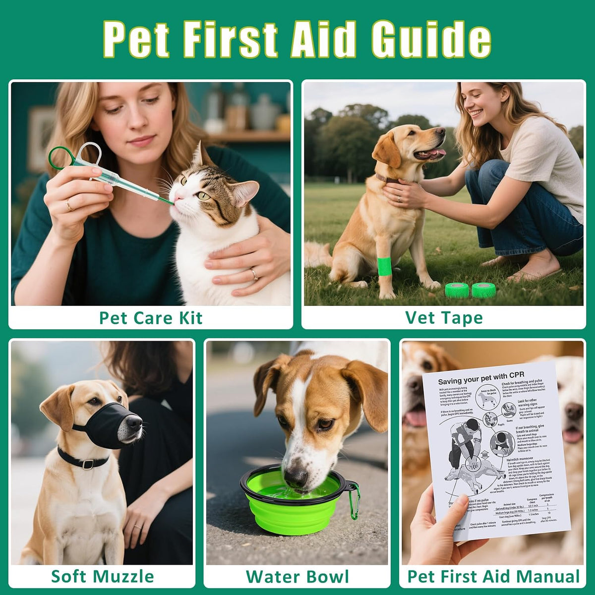 Pet First Aid Kit for Dogs - Pet Emergency Kit for Camping Hiking Traveling Hunting and Sports (Pink)