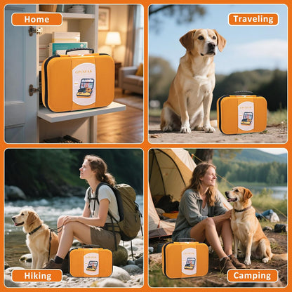 Pet First Aid Kit for Dogs - Pet Emergency Kit for Camping Hiking Traveling Hunting and Sports (Pink)